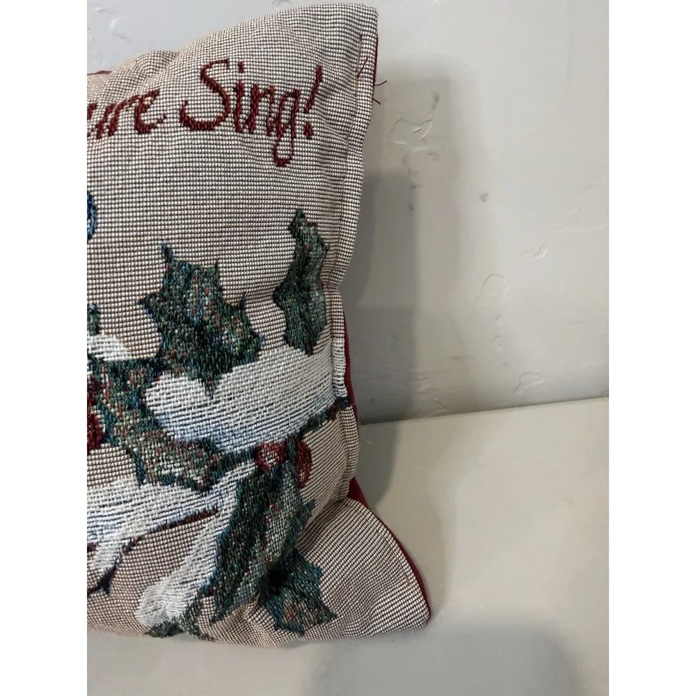 Blue Bird tapestry pillow 'And Heaven and Nature Sing' 11